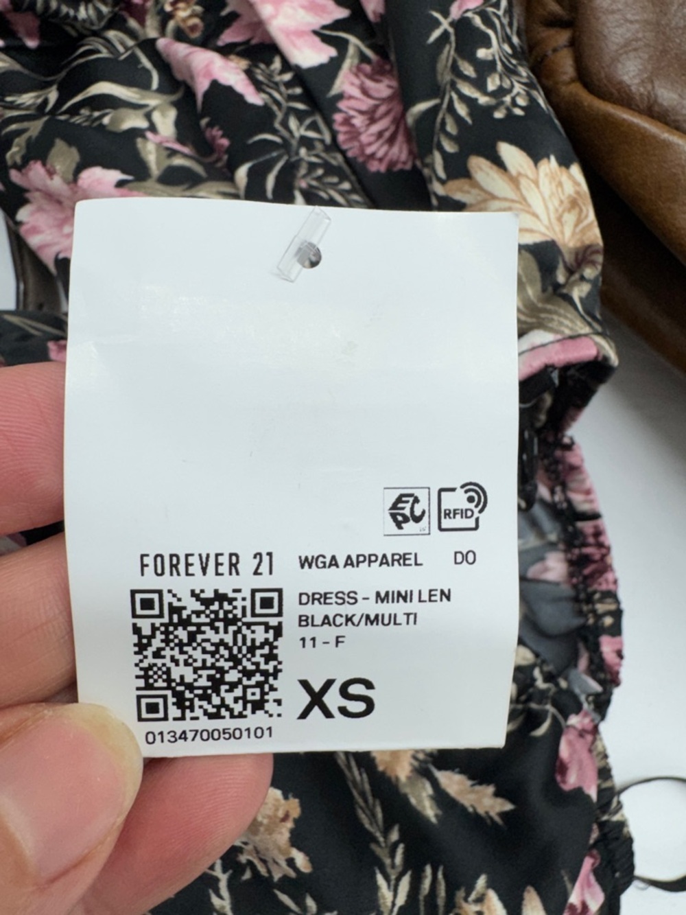 Forever 21 Black Mini Dress with Pink Floral Print - Picture 15 of 15